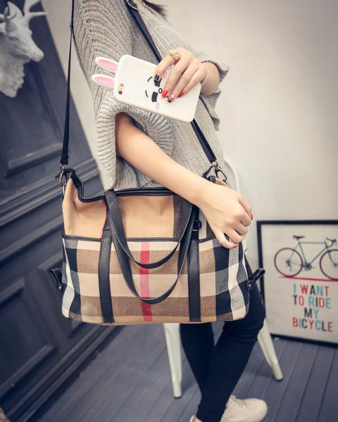 2017 New Trend Plaid Large Capacity