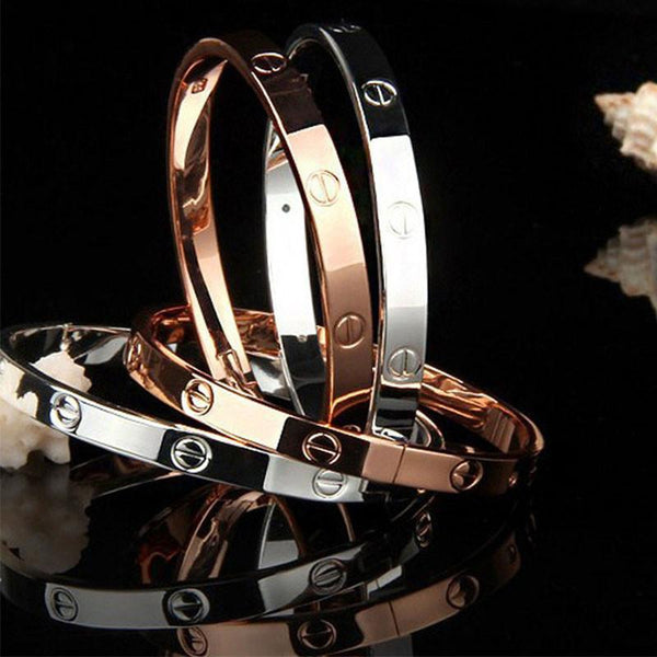 2017 Trendy Rose Gold Silver Bracelet for Women