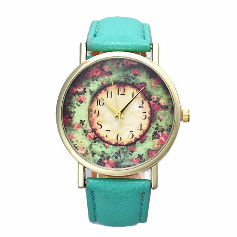 2017 New Floral Printed Women Watch