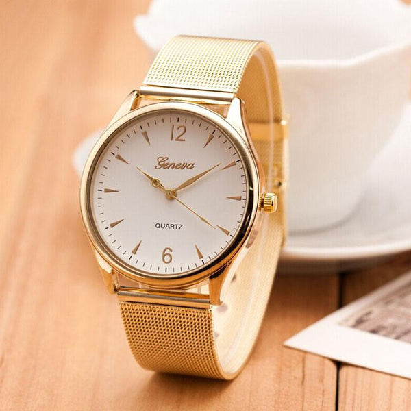 2017 New Famous Brand Silver Casual Geneva Quartz Watch