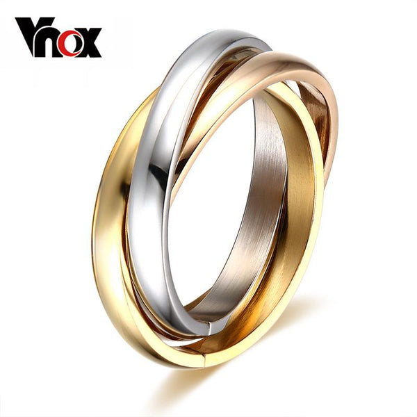 Classic 3 Rounds Ring Sets For Women