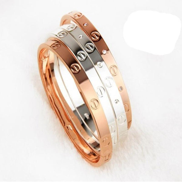 2017 Trendy Rose Gold Silver Bracelet for Women