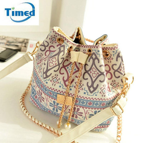 Bohemia Canvas Lady Bucket Bag