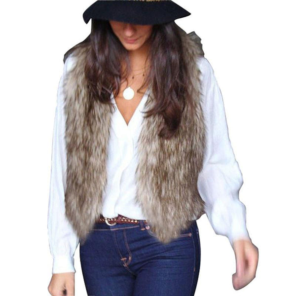 Winter Women Faux Fur Vest