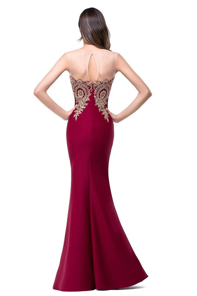 Soiree Sexy Backless Red Mermaid Dress