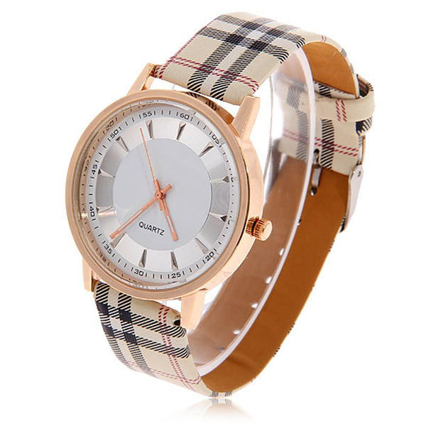 2017 Geneva Watch Plaid Leather