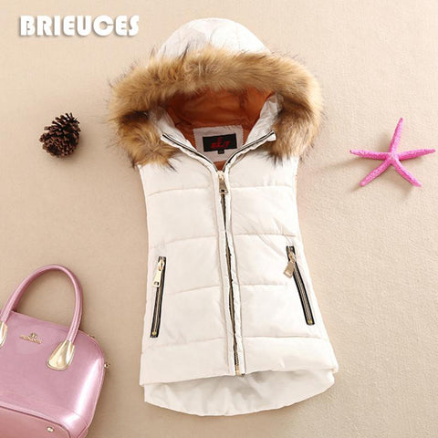 Autumn And Winter 2017 Cotton Vest With A Hood