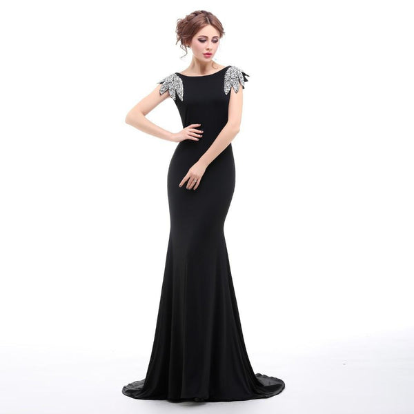 Black Evening Mermaid Long Dress
