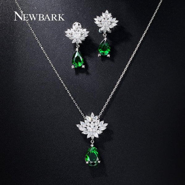 Earrings,Necklace Set Snowflake Flower For Women