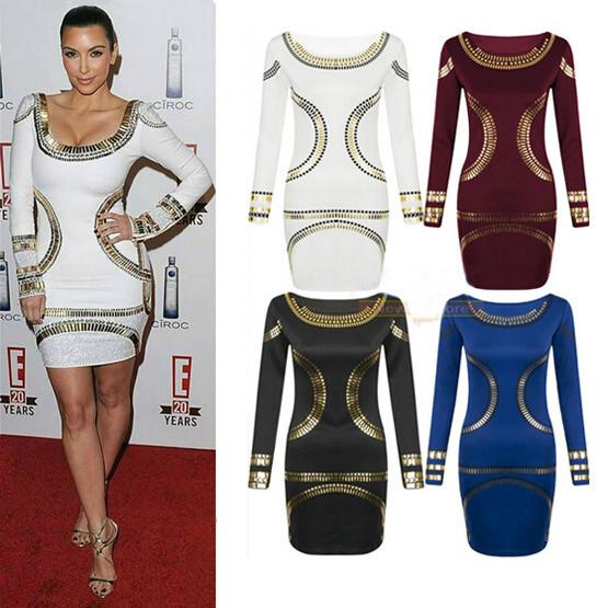 2017 Kim Kardashian Sexy Club Dress