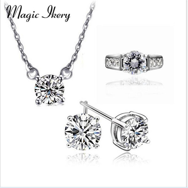 Top Zircon Fashion 18K Gold Jewelry Sets