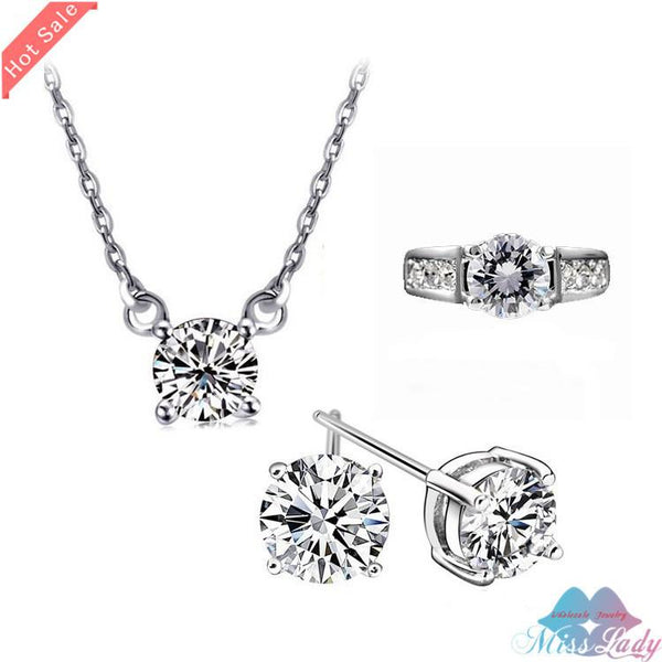 Top Zircon Fashion 18K Gold Jewelry Sets