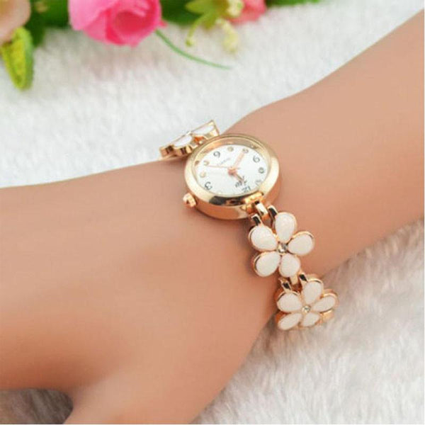 2017 Flower Rose Gold Bracelet feminino Watch