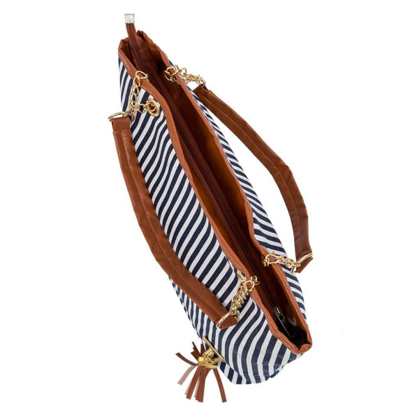New Striped Canvas Women Shoulder Bags