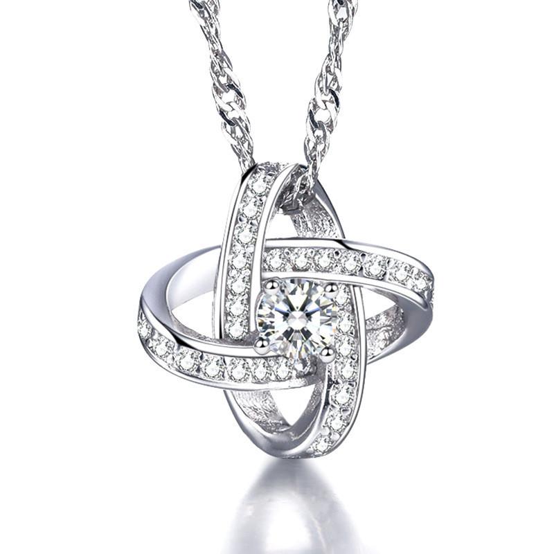 Fashion Cute Silver Plated Heart Necklace - Rushy