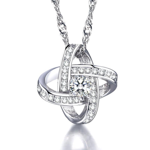 Fashion Cute Silver Plated Heart Necklace - Rushy