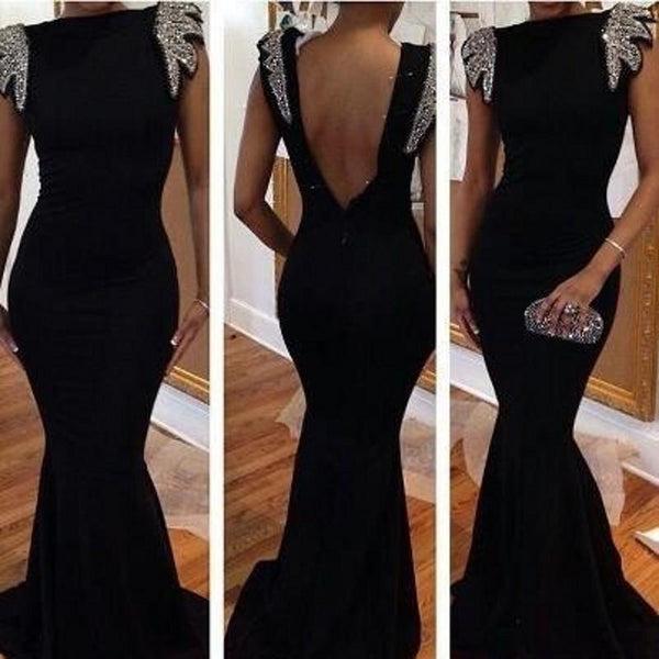 Black Evening Mermaid Long Dress